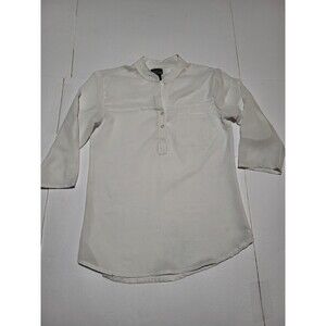 (#L5) Uniti Casuals Adult Womens Small  3/4 Sleeve White Blouse